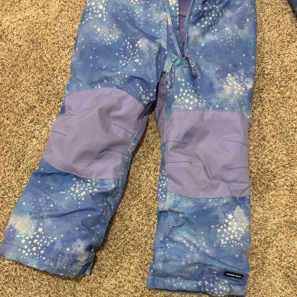 Lands' End Kids Blue Starry Ski Suit Onesie - Picture 4 of 6